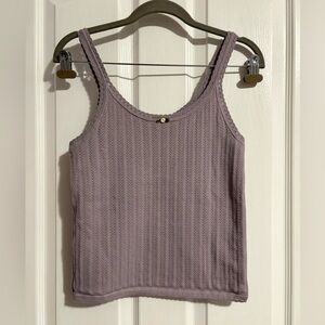 Wilfred Purple Knit Tank Top